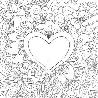 Grote Harten En Bloemen Kleurplaat 76041-19000