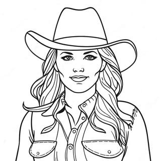 Cowgirl Kleurplaten