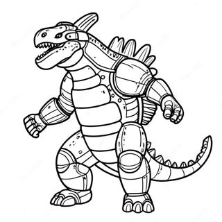 Mechagodzilla Brullend Kleurplaat 76424 19298