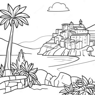 Prachtig Italiaans Landschap Kleurplaat 76473-19332