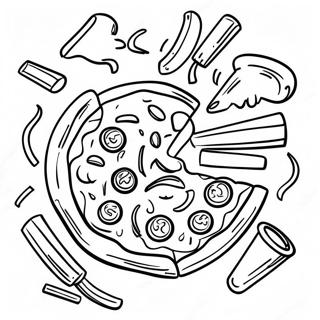 Pizza En Pasta Kleurplaat 76474-19334