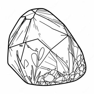 Sprankelende Edelsteen Rots Kleurplaat 76500 19356