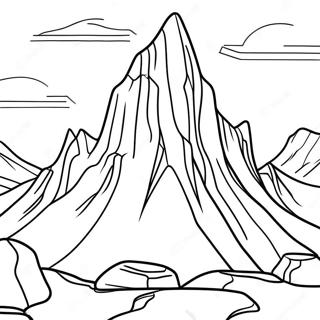 Steile Berg Rots Kleurplaat 76501-19357