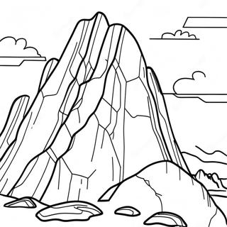 Steile Berg Rots Kleurplaat 76501-19358