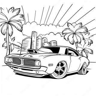 Kleurplaat Van Een Klassieke Muscle Car 76524-19371