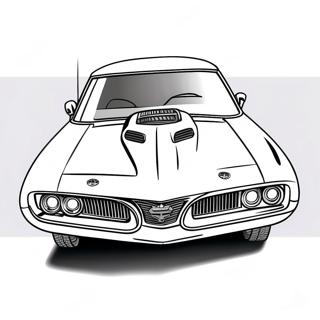 Kleurplaat Van Een Slanke Muscle Car 76526 19377