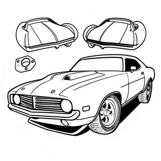 Kleurplaat Van Een Slanke Muscle Car 76526 19378