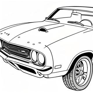 Kleurplaat Van Een Slanke Muscle Car 76526 19379