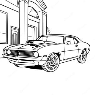 Kleurplaat Van Een Slanke Muscle Car 76526 19380