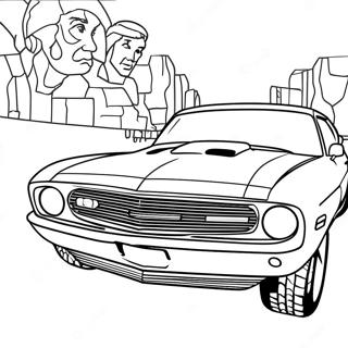 Kleurplaat Van Een Krachtige Muscle Car 76527-19381