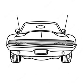 Kleurplaat Van Een Krachtige Muscle Car 76527-19382