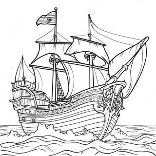 Kleurplaat Van Een Piratenschip Bij De Outer Banks 76551-19399