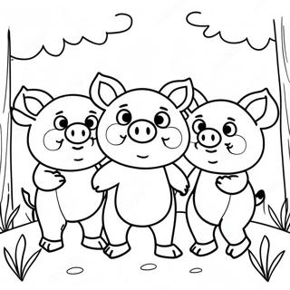 Drie Kleine Varkens Kleurplaat 76599-19426