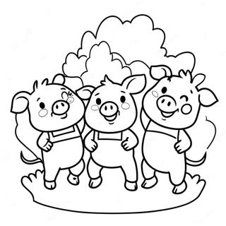 Drie Kleine Varkens Kleurplaat 76599-19427