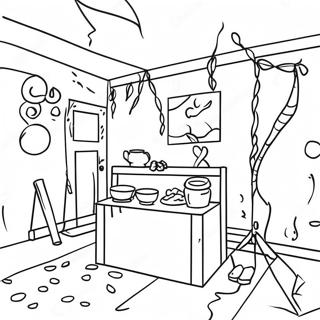 Donkere Grunge Aesthetic Scene Kleurplaat 76679-19497