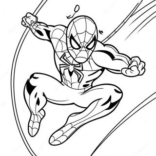 Dynamische Spiderman 2099 Swingende Kleurplaat 77396-20030