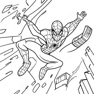 Epische Spiderman 2099 Gevechtsscene Kleurplaat 77399 20041