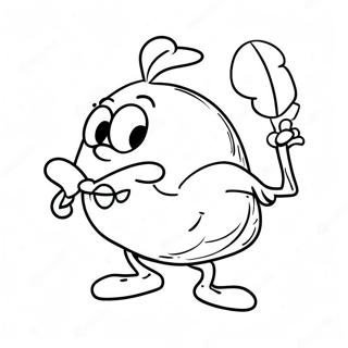 Grappige Groene Eieren En Ham Personage Kleurplaat 77476-20102