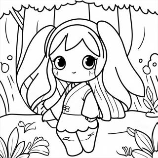 Miku In Een Magisch Bos Kleurplaat 77706-20273