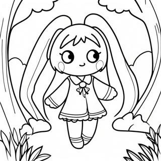 Miku In Een Magisch Bos Kleurplaat 77706-20274