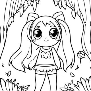 Miku In Een Magisch Bos Kleurplaat 77706-20275