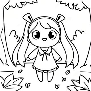 Miku In Een Magisch Bos Kleurplaat 77706-20276