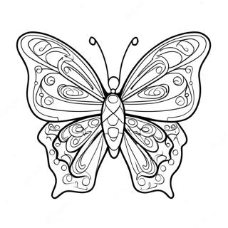 Kleurplaat Van Een Sprankelende Regenboogvlinder 77836-20373