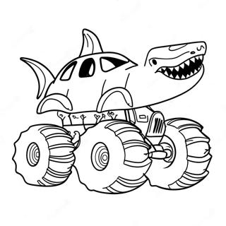Fierce Haai Monster Truck Kleurplaat 78042-20532