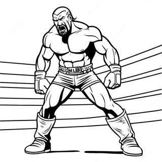 Actievolle Triple H In De Ring Kleurplaat 78251-20702