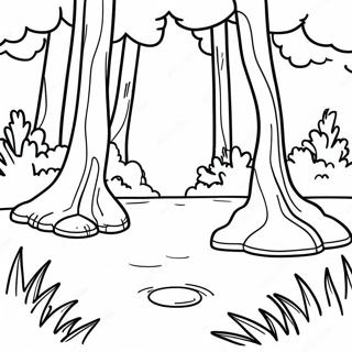 Serene Boslandschap Kleurplaat 78300-20731