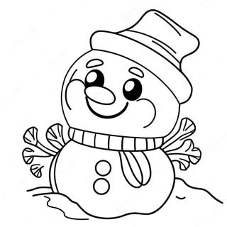 Speelse Sneeuwman Kleurplaat 78406-20822