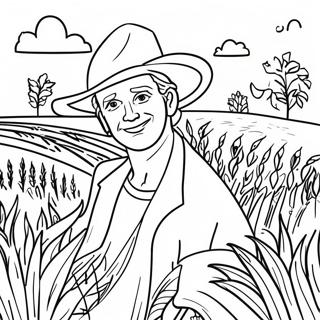 Charmante Maisveld Oogst Kleurplaat 78431-20842