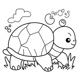 Speelse Schildpad Met Vrienden Kleurplaat 7848-1513