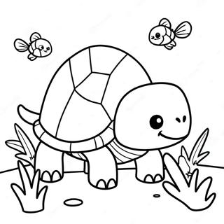 Speelse Schildpad Met Vrienden Kleurplaat 7848-1515