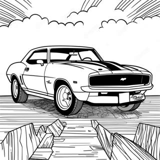 Kleurplaat Van De Classic Camaro Sportwagen 78687-21032