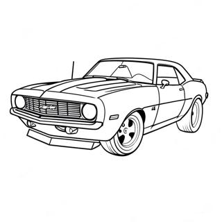 Kleurplaat Van De Muscle Camaro Racing 78689-21040