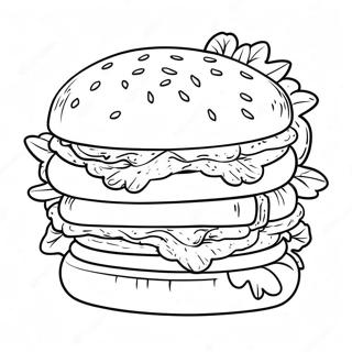 Dubbele Patty Hamburger Kleurplaat 78716-21061