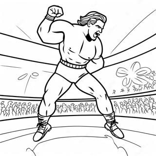 Wwe Worstelaar Die Op Tegenstander Springt Kleurplaat 78791 21111