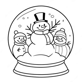 Sneeuwbol Met Sneeuwman En Vrienden Kleurplaat 78947-21237