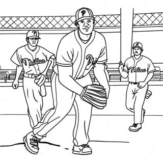 Phillies Spelers In Actie Kleurplaat 79126 21375