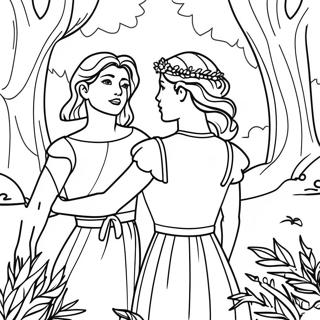 Diana En Roma In Een Magisch Bos Kleurplaat 79153 21397