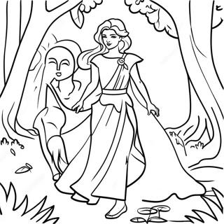 Diana En Roma In Een Magisch Bos Kleurplaat 79153 21399