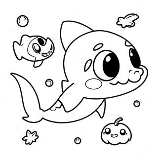 Spookachtige Baby Shark Halloween Kleurplaat 79204-21434