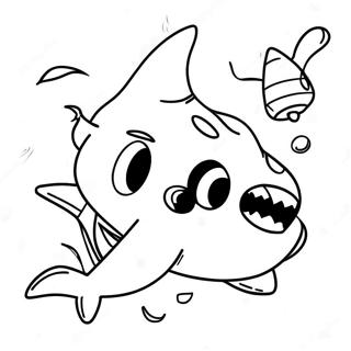 Kleurige Baby Shark Halloween Kleurplaat 79206-21443