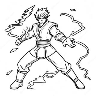 Zenitsu Met Bliksem Effecten Kleurplaat 79307-21513