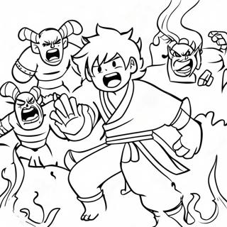 Zenitsu Vechtend Tegen Demonen Kleurplaat 79308-21518