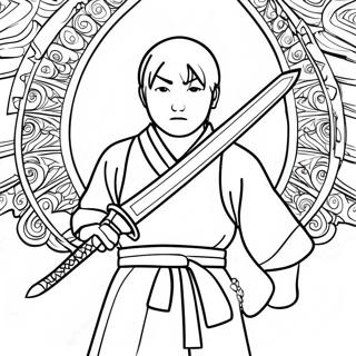 Zenitsu Met Getrokken Zwaard Kleurplaat 79309-21522