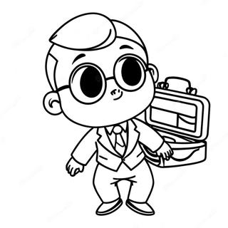 Boss Baby Met Een Aktetas Kleurplaat 79334 21537