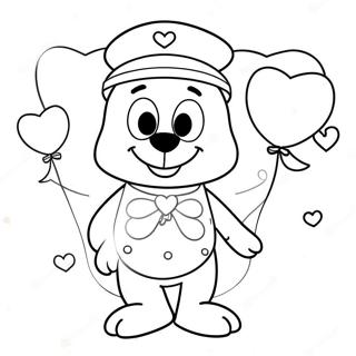 Bluey In Een Schattig Valentijn Kostuum Kleurplaat 79386-21584