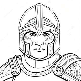 Moedige Krijger In Wapenrusting Kleurplaat 79438 21622